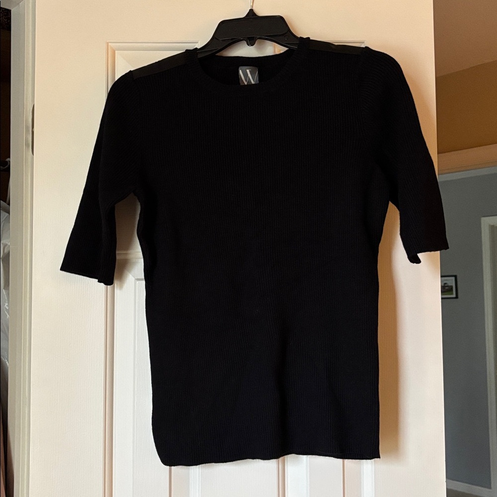 Worthington Black Ribbed Sweater